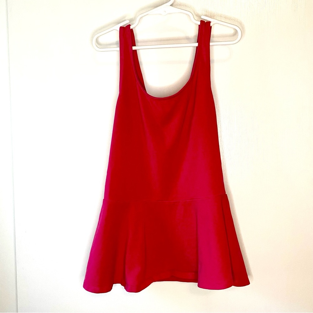 Express Women Pink Sleeveless Peplum Tank Top XS